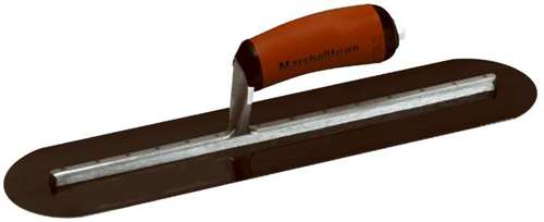 Marshalltown Fully Rounded Blue Steel Finishing Trowel with DuraSoft® Handle