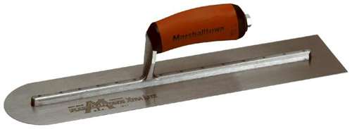 Marshalltown Round Front High Carbon Steel Finishing Trowel w/Curved DuraSoft® Handle