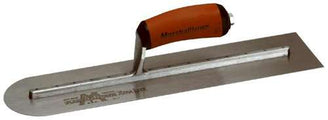 Marshalltown Round Front High Carbon Steel Finishing Trowel w/Curved DuraSoft® Handle