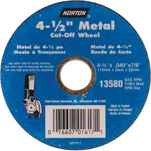 Norton 4-1/2" Right Angle Metal Cutoff Blade 25-Pack 01617