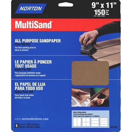 Norton 9" X 11" Multisand All Purpose Sandpaper