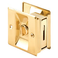Prime-Line Polished Brass Pocket Door Privacy Lock and Pull N 6771