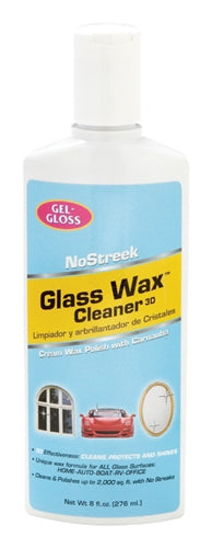 Gel-Gloss NoStreek Glass Wax Cleaner 8 Oz NS-8