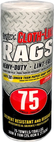Intex White Heavy Duty Cloth-Like Rags 75 Count Roll – ThePaintStore.com