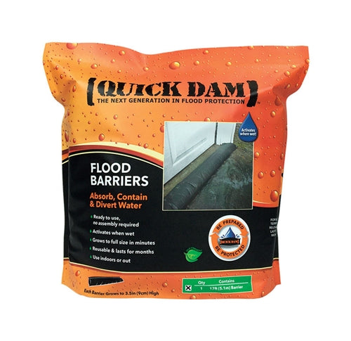 Quick Dam Flood Barrier 3.5" x 6.5" x 204" 1-Pack QD617