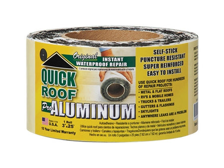 Quick Roof Aluminum Self Stick Instant Waterproof Repair and Flashing Silver