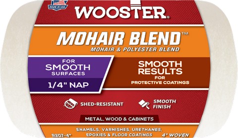Wooster Mohair Blend 4 In. X 1/4 In. Woven Fabric Roller Cover R207-4