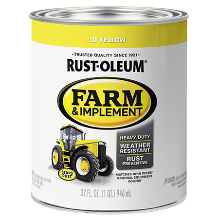 Rust-Oleum® Specialty Farm & Implement Paint Brush-On Quart John Deere Yellow
