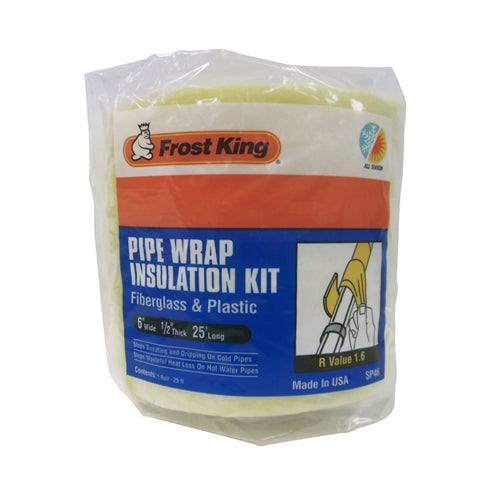 Frost King 6" x 1/2" x 25 ft Pipe Wrap Insulation Kit SP46
