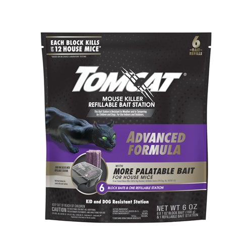 Tomcat Advanced Refillable Bait Station & Blocks for Mice