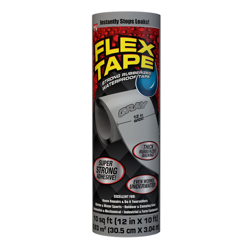 FLEX Tape Waterproof Repair Tape 12 in x 10 ft Gray