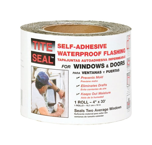 Tite Seal 4 in. W X 33 ft. L Rubber Self-Adhesive Waterproof Flashing White TS433