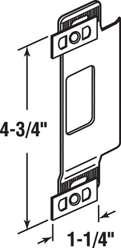 Prime-Line Brass Plated ASA Adjustable Door Strike U 9495