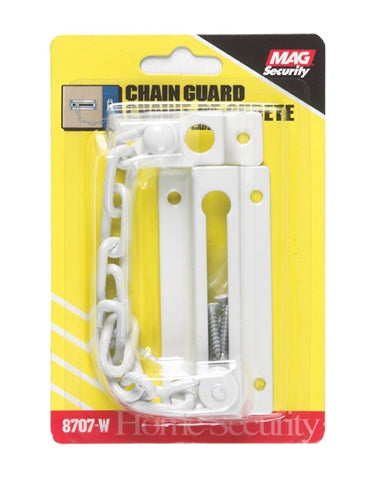 Prime Line 4 in. White Chain Door Guard U 9852