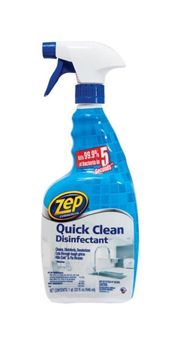 Zep Quick Clean Fresh Scent Disinfectant 32 Oz Spray ZUQCD32